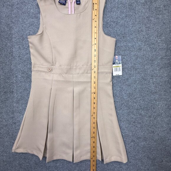 IZOD Approved Schoolwear Sleeveless Jumper Dress Uniform Girls 14 Khaki NEW - Picture 11 of 11